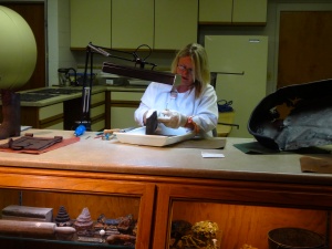 One of the guides and also restorer of objects from the riverboat