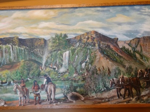 Painting of Thousand Springs where I went swimming in my teens, Hagerman Valley.